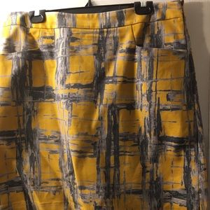 Mustard and Gray skirt